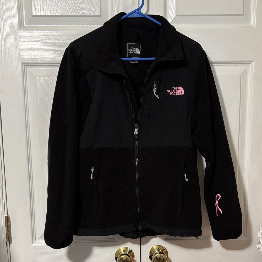 The North Face Women's Black and Pink Ski Jacket Sz M VGUC